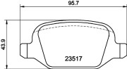 8DB 355 009-361 Sada brzdových destiček, kotoučová brzda HELLA PAGID