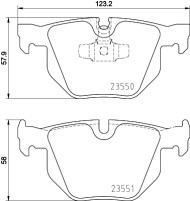 8DB 355 011-801 Sada brzdových destiček, kotoučová brzda HELLA PAGID