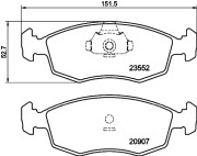 8DB 355 009-131 Sada brzdových destiček, kotoučová brzda HELLA PAGID