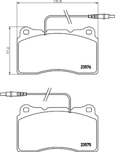 8DB 355 018-671 Sada brzdových destiček, kotoučová brzda HELLA PAGID