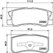 8DB 355 009-691 Sada brzdových destiček, kotoučová brzda HELLA PAGID