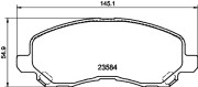 8DB 355 014-131 Sada brzdových destiček, kotoučová brzda HELLA PAGID