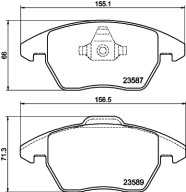 8DB 355 014-511 Sada brzdových destiček, kotoučová brzda HELLA PAGID