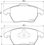 8DB 355 011-811 Sada brzdových destiček, kotoučová brzda HELLA PAGID