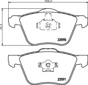 8DB 355 011-571 Sada brzdových destiček, kotoučová brzda HELLA PAGID