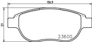 8DB 355 018-871 Sada brzdových destiček, kotoučová brzda HELLA PAGID