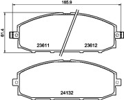 8DB 355 010-511 Sada brzdových destiček, kotoučová brzda HELLA PAGID