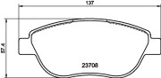 8DB 355 011-331 Sada brzdových destiček, kotoučová brzda HELLA PAGID