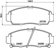 8DB 355 009-771 HELLA PAGID sada brzdových platničiek kotúčovej brzdy 8DB 355 009-771 HELLA PAGID