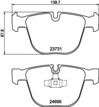 8DB 355 014-141 Sada brzdových destiček, kotoučová brzda HELLA PAGID