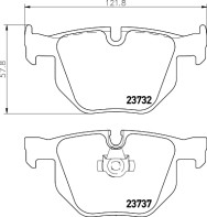 8DB 355 010-471 Sada brzdových destiček, kotoučová brzda HELLA PAGID