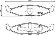 8DB 355 010-081 Sada brzdových destiček, kotoučová brzda HELLA PAGID