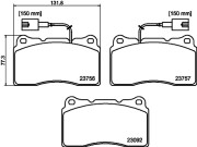 8DB 355 021-151 Sada brzdových destiček, kotoučová brzda HELLA PAGID