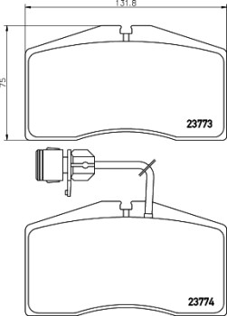 8DB 355 018-491 HELLA PAGID sada brzdových platničiek kotúčovej brzdy 8DB 355 018-491 HELLA PAGID