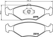 8DB 355 008-511 Sada brzdových destiček, kotoučová brzda HELLA PAGID