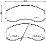 8DB 355 010-131 Sada brzdových destiček, kotoučová brzda HELLA PAGID