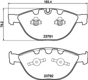 8DB 355 006-551 Sada brzdových destiček, kotoučová brzda HELLA PAGID