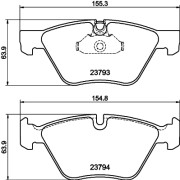 8DB 355 015-031 Sada brzdových destiček, kotoučová brzda HELLA PAGID