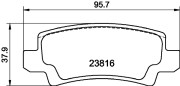 8DB 355 010-841 Sada brzdových destiček, kotoučová brzda HELLA PAGID