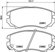 8DB 355 010-991 Sada brzdových destiček, kotoučová brzda HELLA PAGID