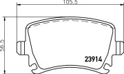 8DB 355 011-771 Sada brzdových destiček, kotoučová brzda HELLA PAGID