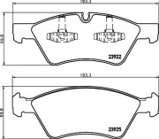 8DB 355 012-011 Sada brzdových destiček, kotoučová brzda HELLA PAGID