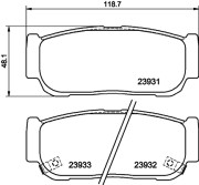 8DB 355 020-221 Sada brzdových destiček, kotoučová brzda HELLA PAGID