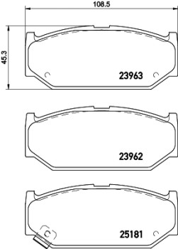 8DB 355 015-751 Sada brzdových destiček, kotoučová brzda HELLA PAGID