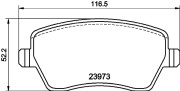 8DB 355 010-851 Sada brzdových destiček, kotoučová brzda HELLA PAGID