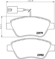 8DB 355 015-491 Sada brzdových destiček, kotoučová brzda HELLA PAGID