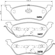 8DB 355 011-061 Sada brzdových destiček, kotoučová brzda HELLA PAGID