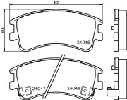 8DB 355 011-141 Sada brzdových destiček, kotoučová brzda HELLA PAGID