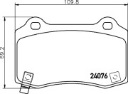 8DB 355 014-211 Sada brzdových destiček, kotoučová brzda HELLA PAGID