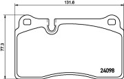 8DB 355 019-941 Sada brzdových destiček, kotoučová brzda HELLA PAGID