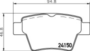 8DB 355 011-821 Sada brzdových destiček, kotoučová brzda HELLA PAGID