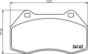 8DB 355 012-151 Sada brzdových destiček, kotoučová brzda HELLA PAGID