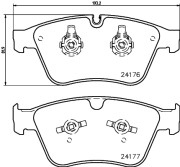 8DB 355 020-031 Sada brzdových destiček, kotoučová brzda HELLA PAGID