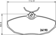 8DB 355 011-961 Sada brzdových destiček, kotoučová brzda HELLA PAGID