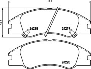 8DB 355 012-041 Sada brzdových destiček, kotoučová brzda HELLA PAGID