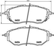 8DB 355 012-031 Sada brzdových destiček, kotoučová brzda HELLA PAGID