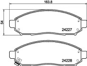 8DB 355 012-071 Sada brzdových destiček, kotoučová brzda HELLA PAGID