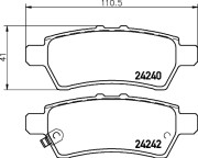 8DB 355 012-081 Sada brzdových destiček, kotoučová brzda HELLA PAGID