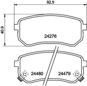 8DB 355 006-581 Sada brzdových destiček, kotoučová brzda HELLA PAGID