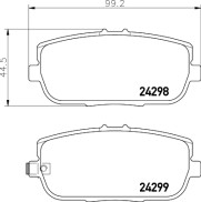 8DB 355 006-781 Sada brzdových destiček, kotoučová brzda HELLA PAGID