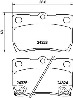 8DB 355 006-971 Sada brzdových destiček, kotoučová brzda HELLA PAGID