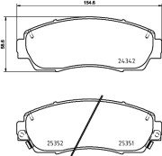 8DB 355 019-761 Sada brzdových destiček, kotoučová brzda HELLA PAGID