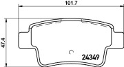 8DB 355 015-861 Sada brzdových destiček, kotoučová brzda HELLA PAGID