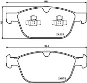 8DB 355 014-541 Sada brzdových destiček, kotoučová brzda HELLA PAGID