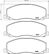 8DB 355 013-061 Sada brzdových destiček, kotoučová brzda HELLA PAGID