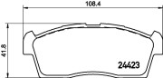 8DB 355 015-731 Sada brzdových destiček, kotoučová brzda HELLA PAGID